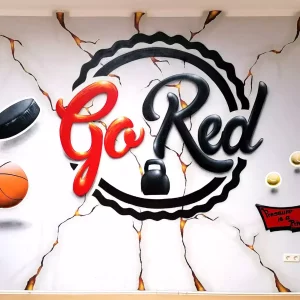 Wandgestaltung von MakeItBright - Go Red Personaltraining Oldenburg
